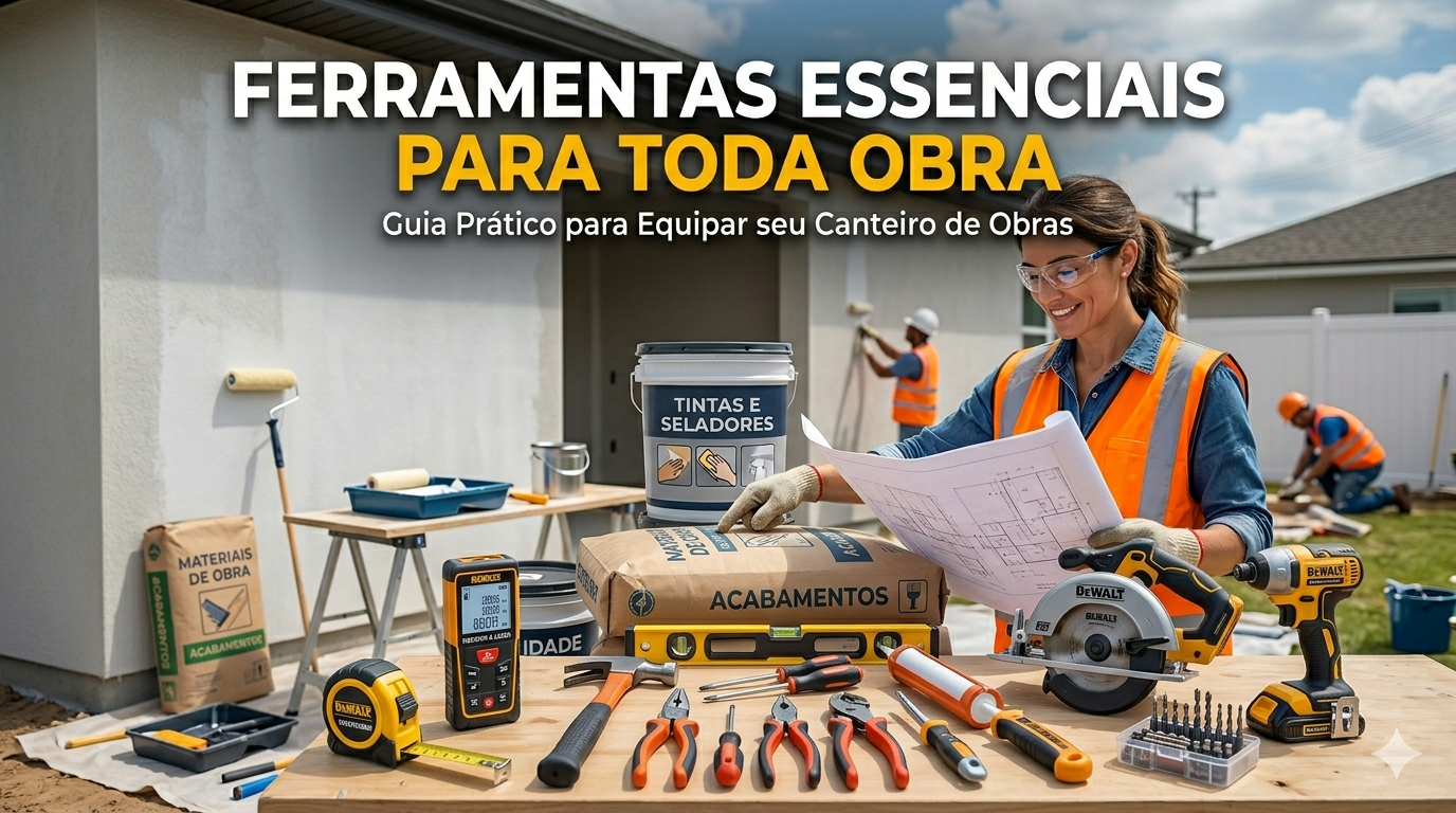 Ferramentas essenciais para obra